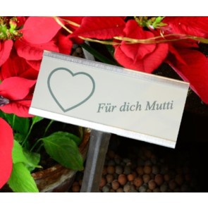 Etiketten-/Schilderhalter aus Aluminium Höhe 300mm