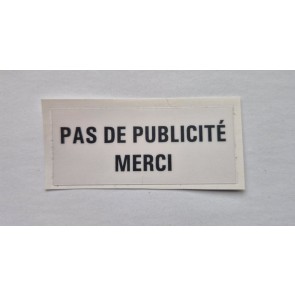 BITTE KEINE WERBUNG - Aufkleber Französisch