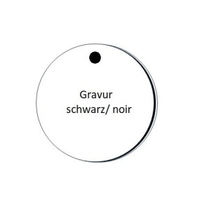 RONDEN dr. 30 mm 3-Schicht weiss/schwarz/weiss